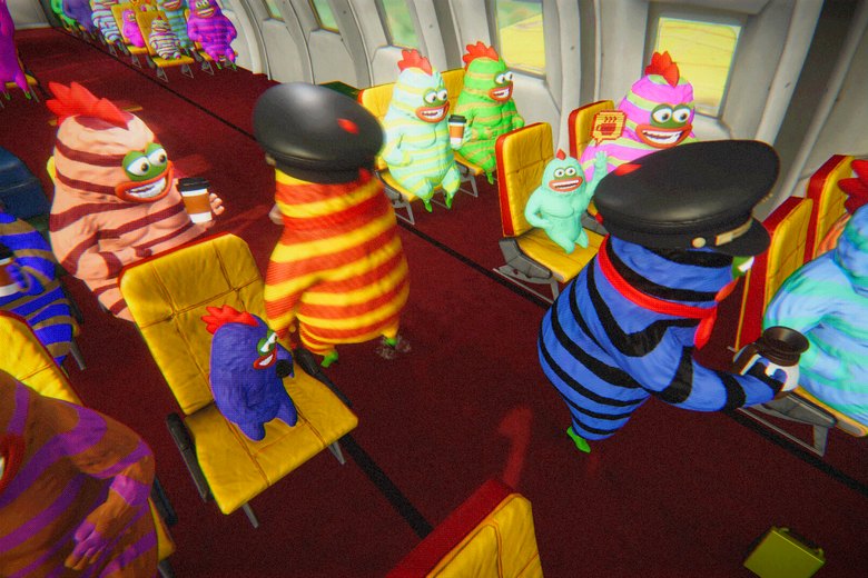Passengers crowd the cabin of Banana Airways