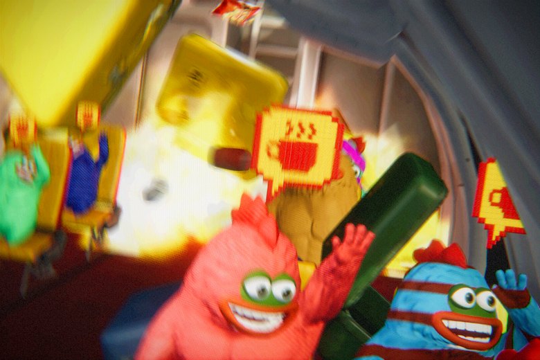 Chaos breaks out in the cabin
