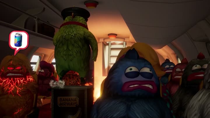 Panicked passengers in the cabin