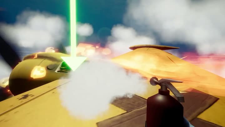 Putting out an engine fire on the wing